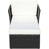  Vrtna Stolica s Tabureom Poli Ratan Crna | shoptok.hr