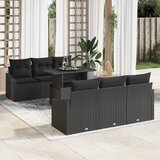vidaXL vrtni set za sjedenje Set od 7 Tamno smeđa Ratan, Čelik | shoptok.hr