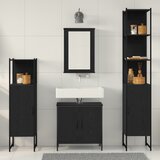  Set namještaja za kupaonicu 4 kom. Crna 33 x 33 x 185,5 cm | shoptok.hr