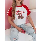 DStreet T-shirt damski z efektem 3D CEKINKA czerwony | Shoptok.si