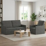  Set sofe 2 pcs Tamnosiva Kordura tekstil - Tamnosiva Jednostruka + Dvostruka (140 cm) | shoptok.hr