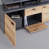 Mömax tv-element cadix, antracit, barva hrasta | Shoptok.si