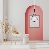Toolight Luster od staklene kugle s spiralnim visećim svjetlom G111-1W crna E27 | shoptok.hr