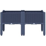  Vrtna sadilica s nogama plava siva 80 x 40 x 42 cm PP | Eponuda.ba