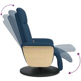  Masažni naslonjač od tkanine s osloncem za noge plavi | shoptok.hr