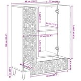  Visoka ploča Bijelo 60 x 33 5 x 100 cm Čvrsto drvo manga - Bijelo | shoptok.hr