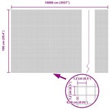 vidaXL varjena žična ograja z 88 U podstavki Siva 1x100 m Jeklo | Shoptok.si