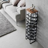 YAMAZAKI Črno kovinsko držalo za vino število steklenic 16 20x88,5x19 cm Tower – | Shoptok.si