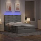 vidaXL otomanski krevet s madracem&led svijetlosivi 140x190 cm tkanine | shoptok.hr