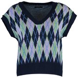 Trendyol Navy Blue Jacquard pleteni džemper | ePonuda.com