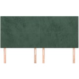  Posteljno vzglavje 4 kosa temno zelen 100x5x78/88 cm žamet, (20952306) | Shoptok.si