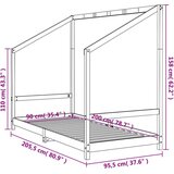  Za dječji krevet 90 x 200 cm od masivne borovine | shoptok.hr