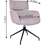 Dieter Knoll NASLANJAČ, kovina, tekstil črna, bež | Shoptok.si