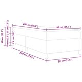  Postelja z vzmetnico Taupe in Črna 80 x 200 cm | Shoptok.si