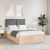  Krevetni okvir s tapiciranim uzglavljem Tamno siva 120 x 190 cm | shoptok.hr