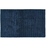Zone Tamnoplava pamučna kupaonska prostirka Tiles, 80 x 50 cm | shoptok.hr