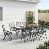  Vrtni set za objed 9 pcs Antracit 212 x 90 x 76 cm - 8-mjesta | shoptok.hr