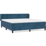  The Living Store Box spring postelja z vzmetnico temno modra 160x200 cm žamet - Box Spring Postelja, (21489001) | Shoptok.si