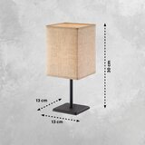 Fischer & Honsel Črna/bež namizna svetilka s tekstilnim senčilom (višina 30 cm) Lela – | Shoptok.si