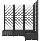  Vrtna sadilica s rešetkom crna 120 x 120 x 121,5 cm PP | shoptok.hr