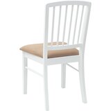  Trpezarijske stolice 2 kom. Čvrsto drvo od gume Bijelo Bijela 50 x 52,5 x 91 cm | Shoptok.si
