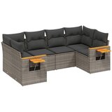  6-dijelni set vrtnih sofa od poliratana s jastucima sivi | shoptok.hr