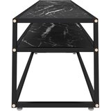 TV ormarić boja crnog mramora 220 x 40 x 40,5 cm kaljeno staklo | Eponuda.com