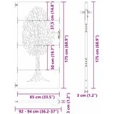  Vrtna vrata Crna 85 x 175 cm Čelik s praškastim premazom | shoptok.hr