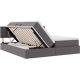  Krevet s od storage s madracem Siva 200 x 200 cm Lažna koža | shoptok.hr
