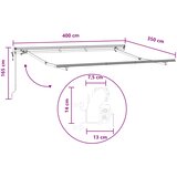  Povlačivi tende Svijetlo siva i bijela. 400 × 350 cm | shoptok.hr
