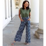 Gemre Navy wide-leg floral trousers Grazia | Shoptok.si