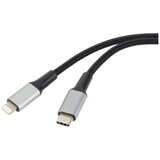 Renkforce USB-C, Apple Lightning kabel [1x moški konektor USB 2.0 tipa C - 1x moški konektor Apple dock lightning] 2 m kabelski plašč iz recikliranega, (20415844) Cene