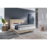 CARRYHOME postelja boxspring 140 cm x 200 cm , tekstil bež | Shoptok.si