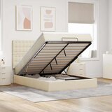  Otomanski krevet s madracem i LED krem 140x200 cm tkanine | Eponuda.com