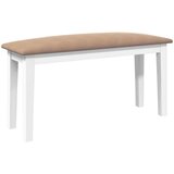 vidaXL Klupa 90 cm bijela puna drvena guma Cijene