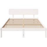  Krevetna konstrukcija Bijelo 140 x 200 cm Čvrsto borovo drvo | shoptok.hr