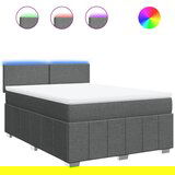 Maison Chic Box spring postelja - Vzmetna postelja z vzmetnico temno siva 140x200 cm blago SL24460, (21891535) | Shoptok.si
