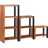 Polica 3 pcs Smeđa 50 x 30 x 110 cm Čvrsto drvo akacije | shoptok.hr