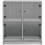  Bočni ormarić sa staklenim vratima boja hrasta 68x37x75,5 cm | shoptok.hr