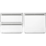 Brabantia Zložljiva kvadratna posoda za shranjevanje, Light Grey - Set 2 (2x 1,5 L und 2x 3,5L) Cene