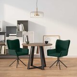  Okretne blagovaonske stolice 2 kom tamnozelene baršunaste | shoptok.hr