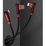Proda Sparta USB - 2x Lightning / USB Typ C kutni kabel 5A 1m | shoptok.hr