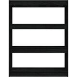 Ormarić za knjige / sobna pregrada crni 100x30x103 cm borovina | shoptok.hr
