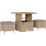  Set od 9 komada vrtne sofe s jastučićima bež poly ratan akacija 2-sjedalna vrtna sofa s jastučićima bež poly ratan set od 3 ko | shoptok.hr