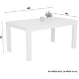 Mömax jedilna miza viola, bela, 160 x 90 cm, predal | Shoptok.si