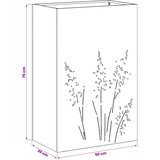  Vrtna saksija Bijela 50 x 30 x 75 cm Čelična vrata | shoptok.hr