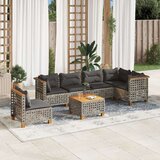  7-dijelni set vrtnih sofa sivi od poliratana | shoptok.hr