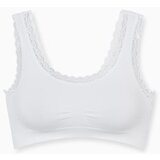 CA ženski sportski grudnjak, Crop top, Beli Cene