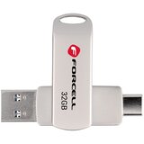forcell F-DATA Metal Duo 32 GB USB flash USB 3.2 Gen 1 (USB A/Type C) srebrni | ePonuda.com