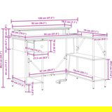  Stol Crni hrast 120 x 79 x 86.5 cm Konstruirano drvo | shoptok.hr